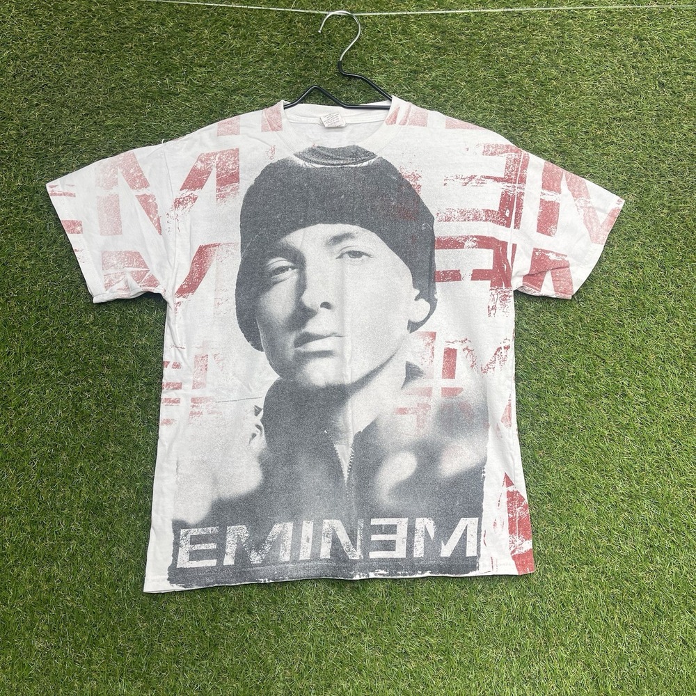 Eminem Marshall Mathers AOP Shirt Mens XS All Over Print Graphic Rap Hip Hop